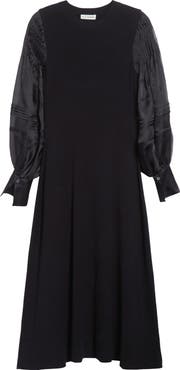 Altuzarra Carino Long Sleeve Silk Midi Dress