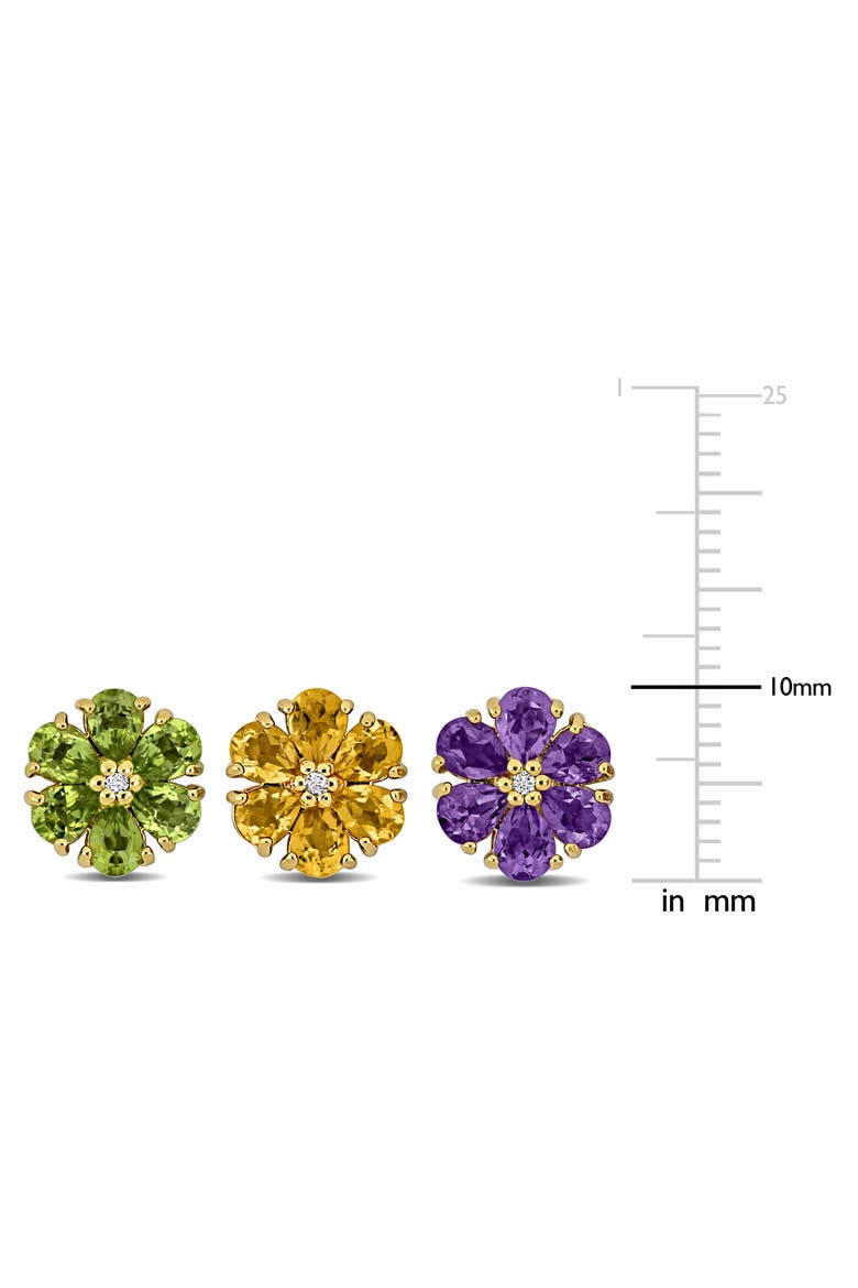 Set of 3 Flower Stud Earrings, Alternate, color, MULTI-COLOR