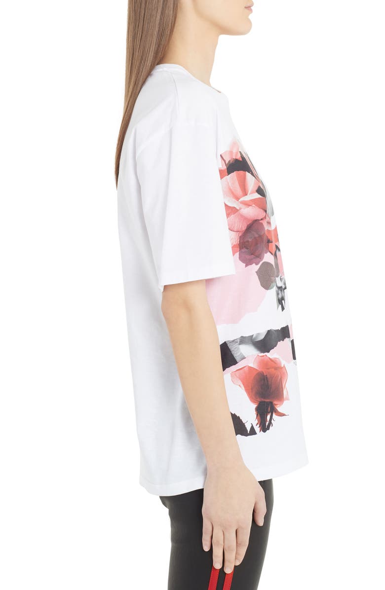 McQueen Alexander McQueen Rose Skull Graphic Tee, Alternate, color,