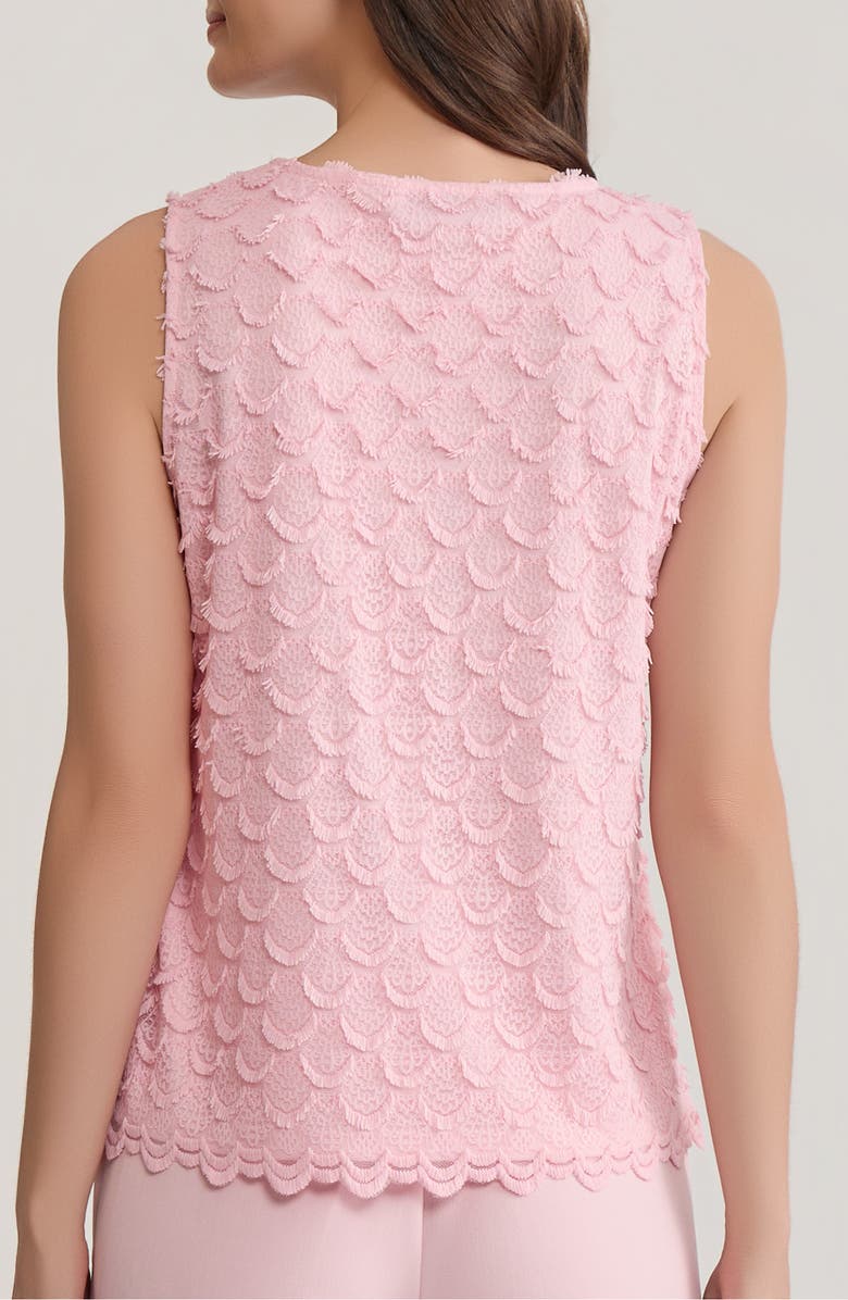 KASPER Scallop Lace Shell, Alternate, color, Tutu Pink