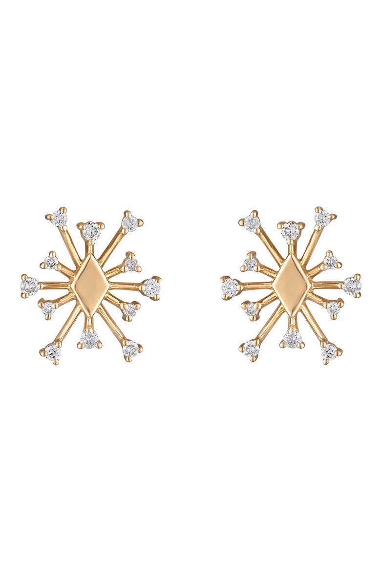 Medium Sparkle Diamond Stud Earrings, Main, color, YELLOW GOLD/DIAMOND