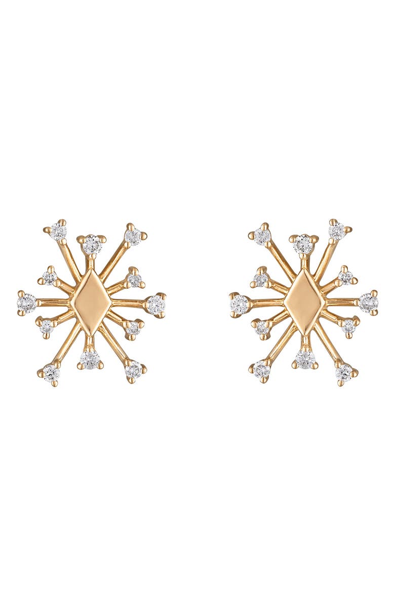EDEN PRESLEY Medium Sparkle Diamond Stud Earrings, Main, color, Yellow Gold/Diamond