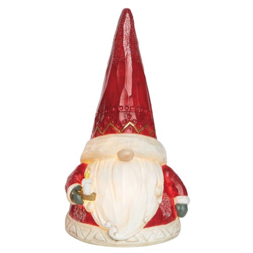 Transpac Multicolored Christmas Light Up Santa Gnome Decor