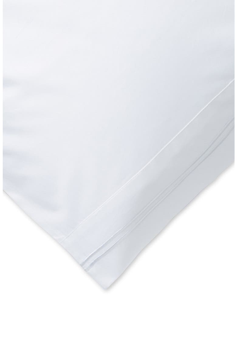 Dual Stripe Embroidered 600 Thread Count Cotton Sheet Set, Alternate, color, WHITE/ WHITE