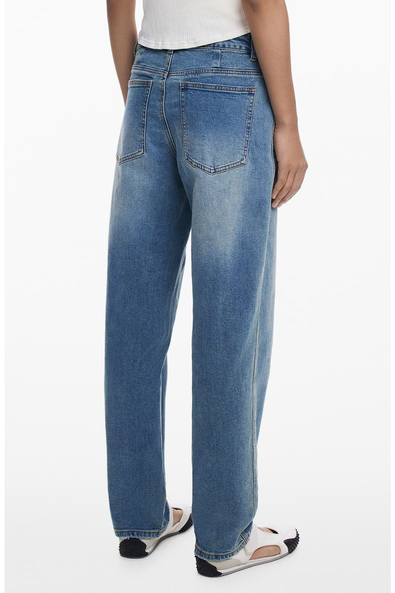 Barrel Leg Jeans, Alternate, color, MEDIUM BLUE