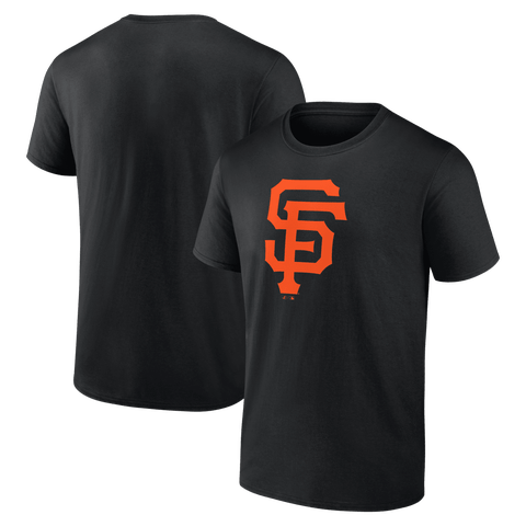 Men's Logo Athletic Black San Francisco Giants Official Logo T-Shirt