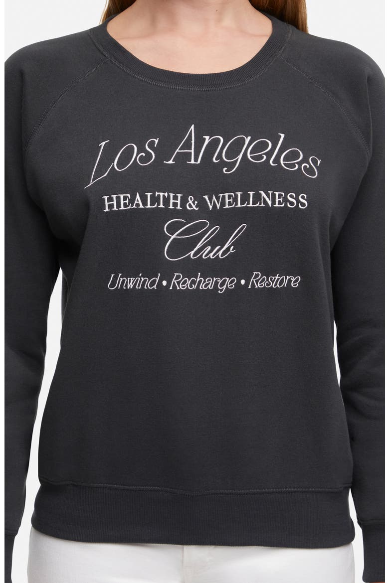 LA Wellness Club Sweatshirt, Alternate, color, BLACK