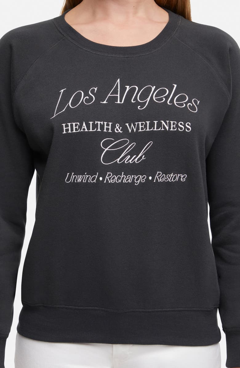 Wildfox LA Wellness Club Sweatshirt, Alternate, color, Black
