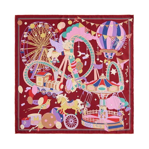 "Pop Pony" Silk Twill Large Silk Scarf