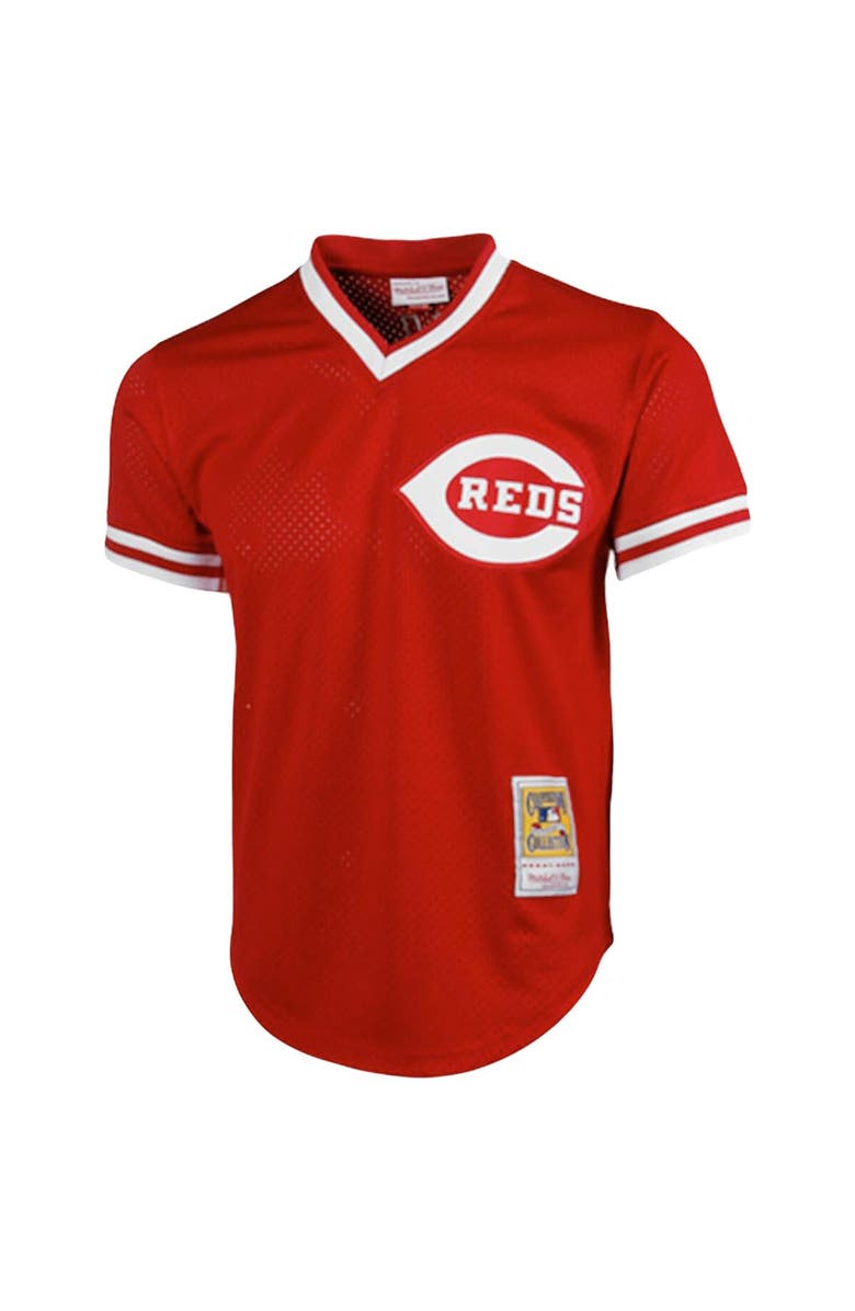 Mitchell & Ness Men's Mitchell & Ness Johnny Bench Red Cincinnati Reds Cooperstown Collection Big & Tall Mesh Batting Practice Jersey, Alternate, color, Red