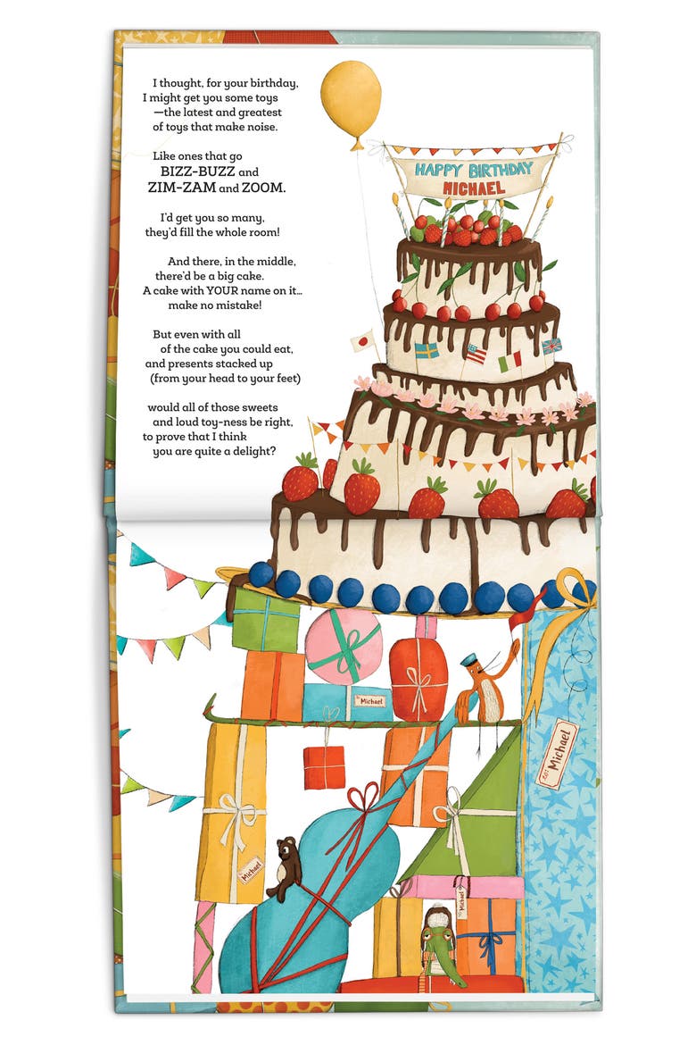 'A Birthday Gift' Personalized Book, Alternate, color, GREEN