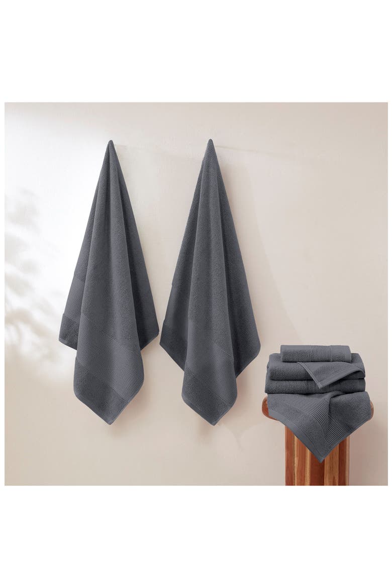 Air Cloud 6-Piece Towel Set, Alternate, color, CHARCOAL