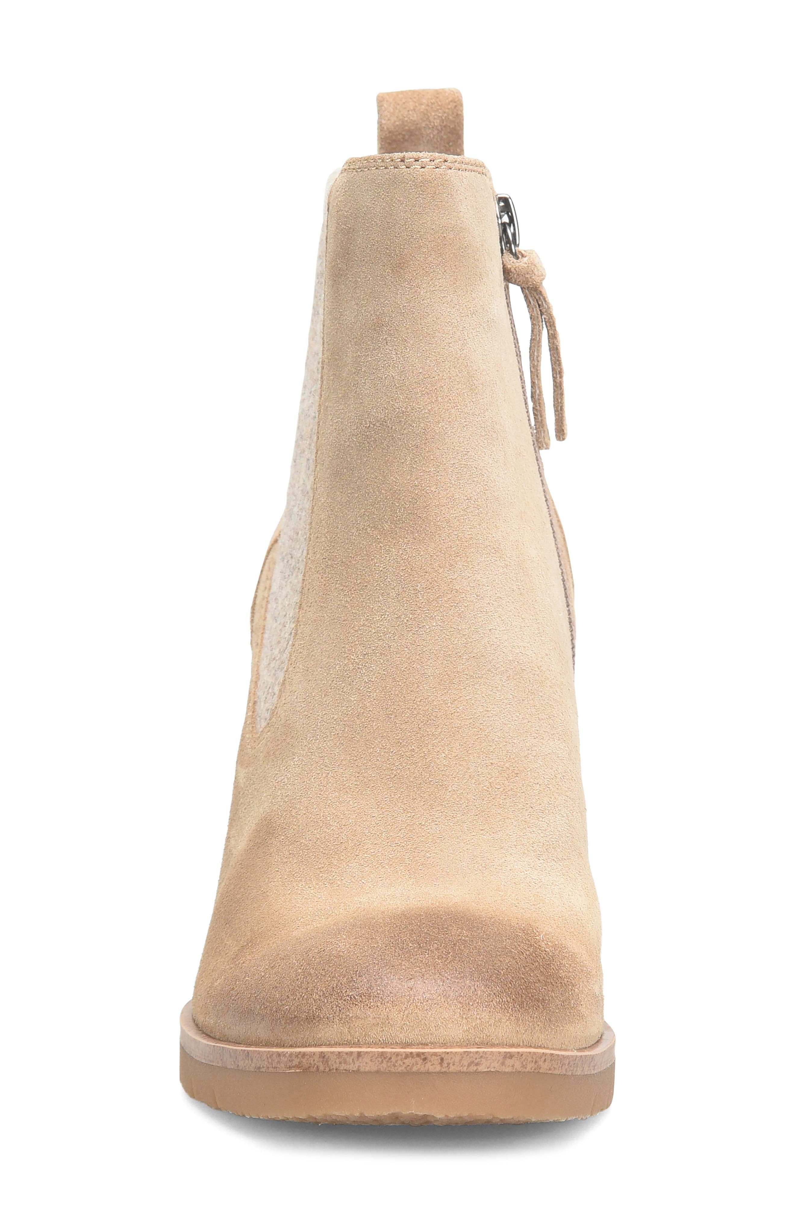 Söfft Monica Wedge Chelsea Boot, Alternate, color, Barley Suede