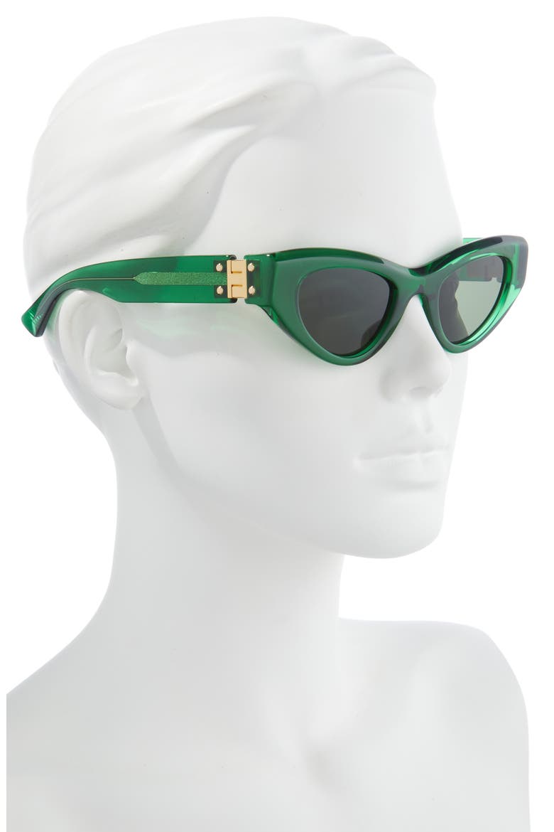 49mm Cat Eye Sunglasses, Alternate, color, GREEN