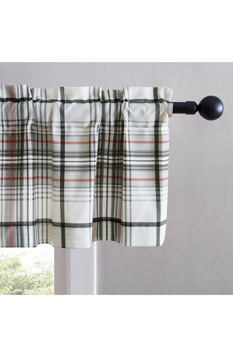 Eddie Bauer Alder Plaid Pole Top Valance Curtain, Main, color, 