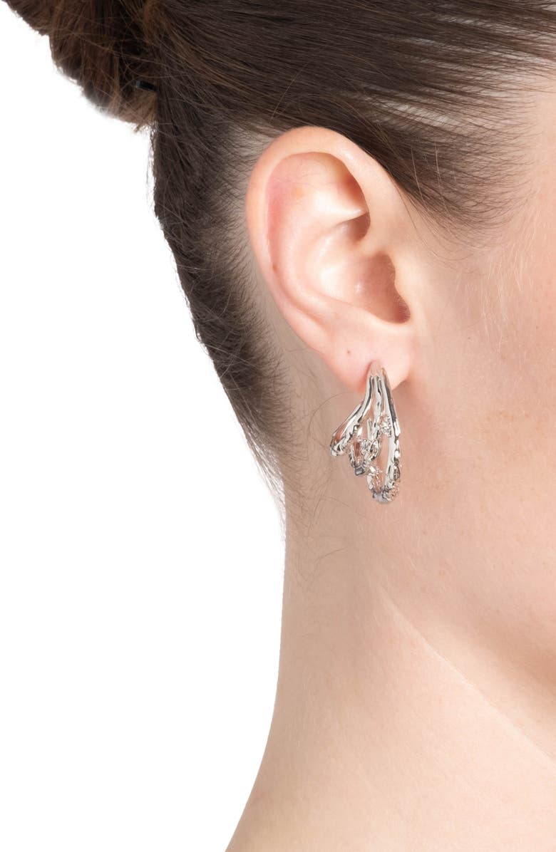 Alexis Bittar Brut Thorn Orbital Hoop Earrings, Alternate, color,