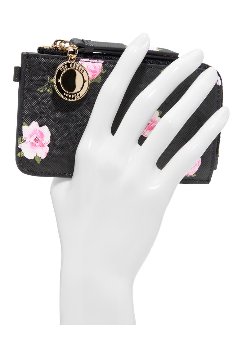 Lulu Zip Around Card Case, Alternate, color, BLACK COMBO