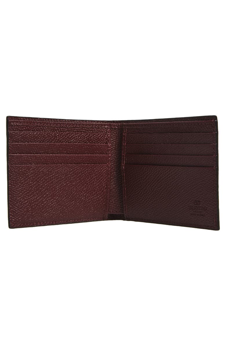 Valentino Garavani VLOGO Signature Bifold Leather Wallet, Alternate, color, Red