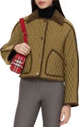 Burberry Cropped Quilted Nylon Floriston Jacket