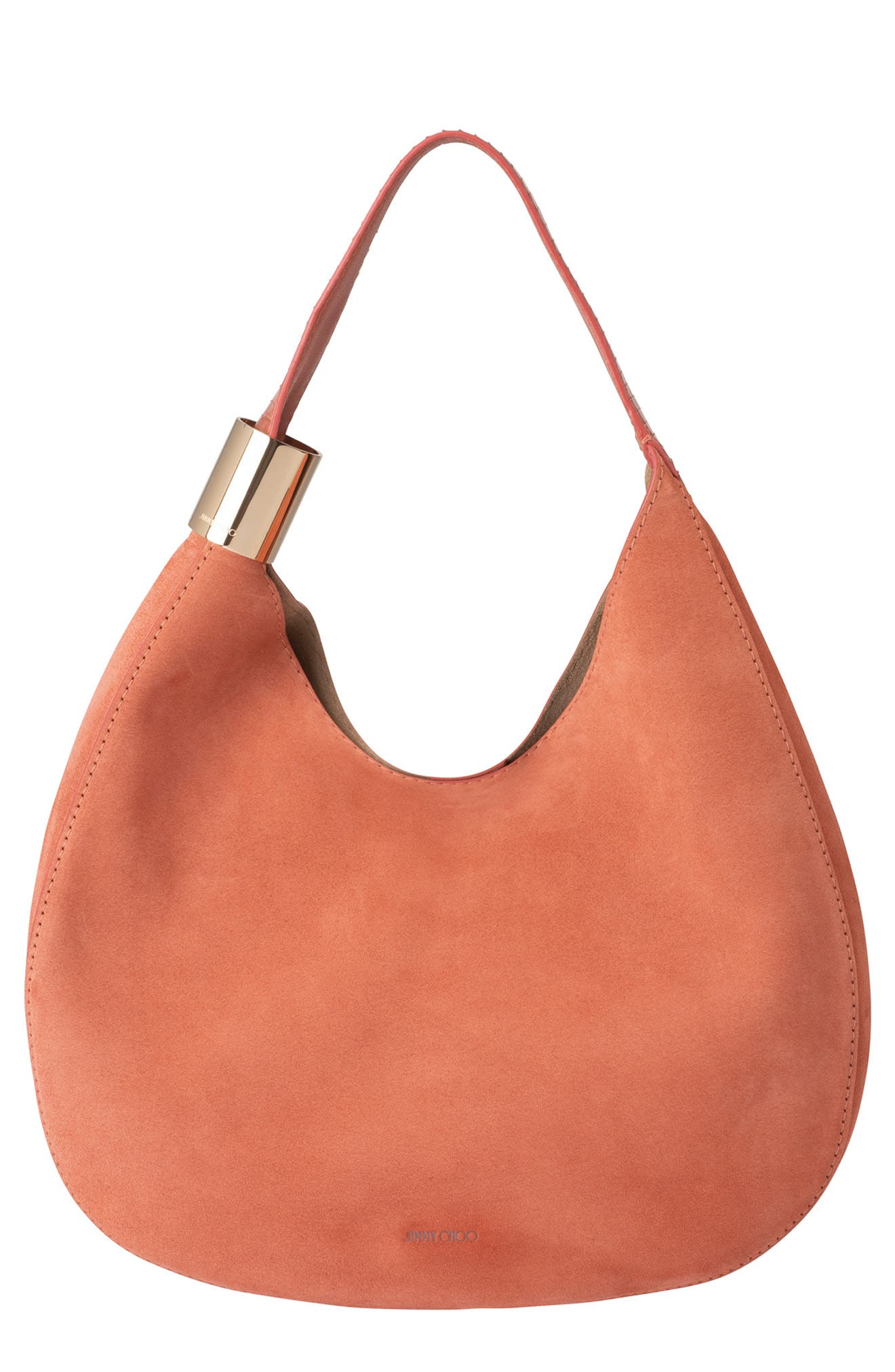 Jimmy Choo Stevie Calfskin & Genuine Snakeskin Hobo, Main, color, 