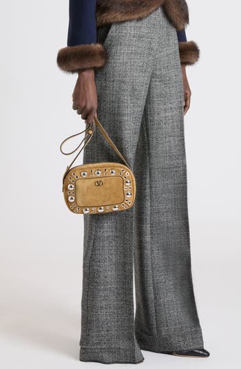 Nellcôte Studded Suede Crossbody Bag