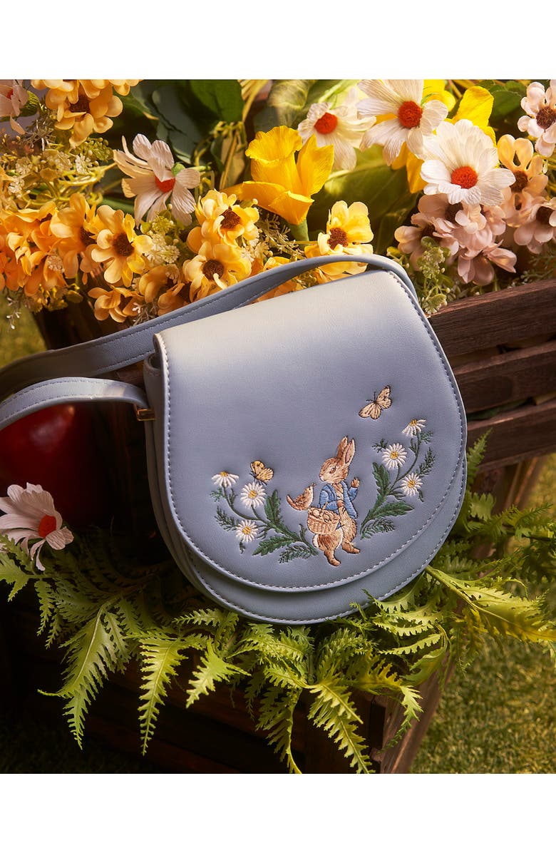 Fable England x Peter Rabbit Blue Saddle Purse, Alternate, color, Light Blue
