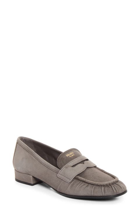 Ruched Penny Loafer