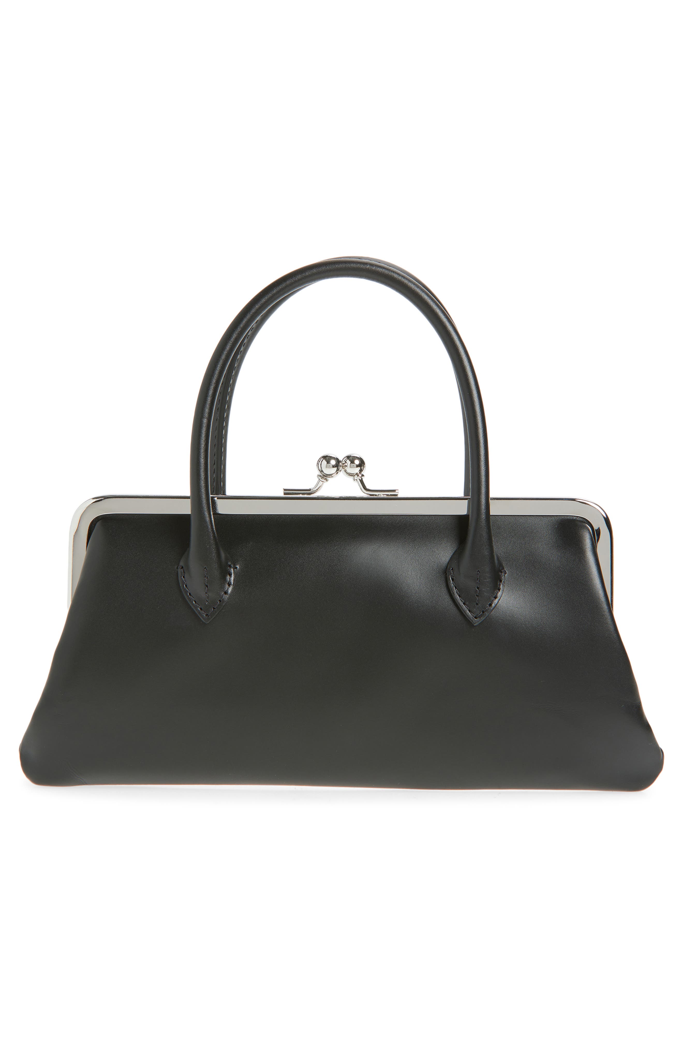 Comme des Garçons Large Frame Top Handle Bag, Alternate, color, Black