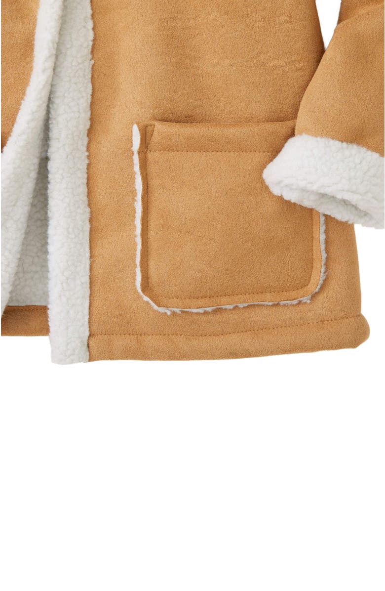 Hope & Henry Girls' Hooded Shearling Jacket, Kids, Alternate, color,