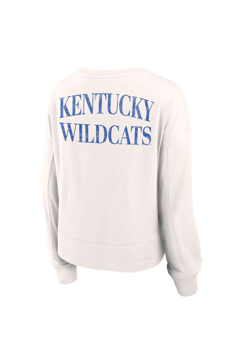 Women's Fanatics Branded White Kentucky Wildcats Kickoff Full Back Long Sleeve T-Shirt, Alternate, color, White