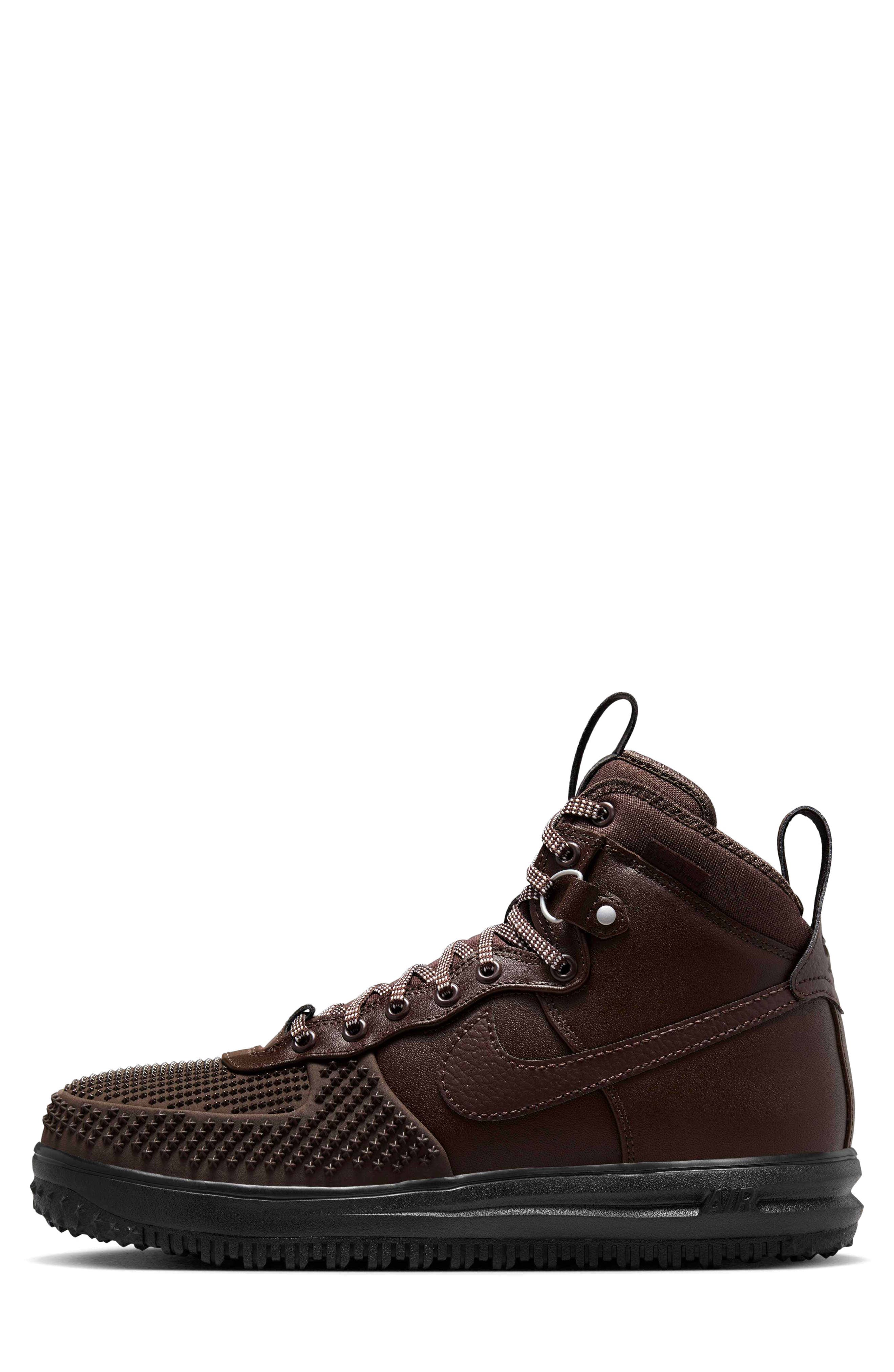 Lunar Force 1 Lace-Up Boot, Alternate, color, BAROQUE BROWN/ BLACK/ SILVER