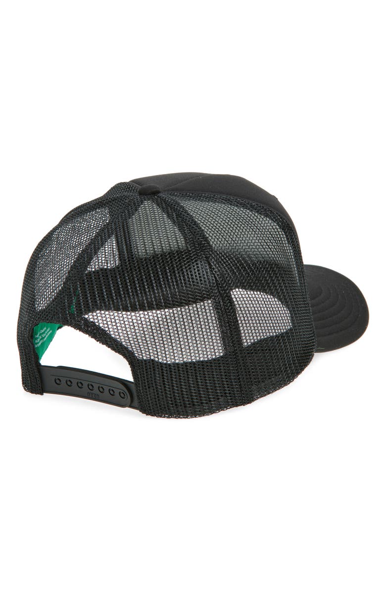 Friday Feelin’ Aloha Flower Trucker Hat, Alternate, color, Black