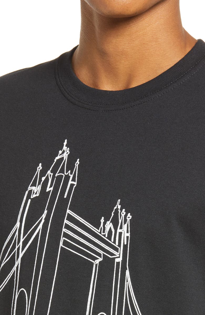 Topman Men's Bridge Sketch Graphic Tee, Alternate, color, 