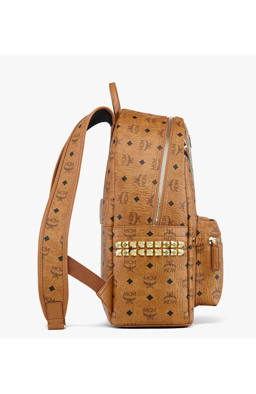 Mcm Stark Side Studs Backpack In Brown