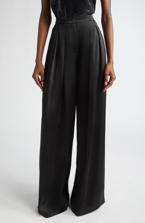 パンツ Michael Kors Woman Pants Black MH330K43GZ 001 Michael Kors Womens High-Rise Split Hem Casual Trouser Pants