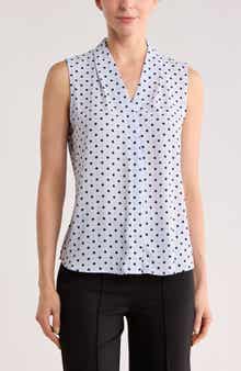 V-Neck Sleeveless Woven Shell Top