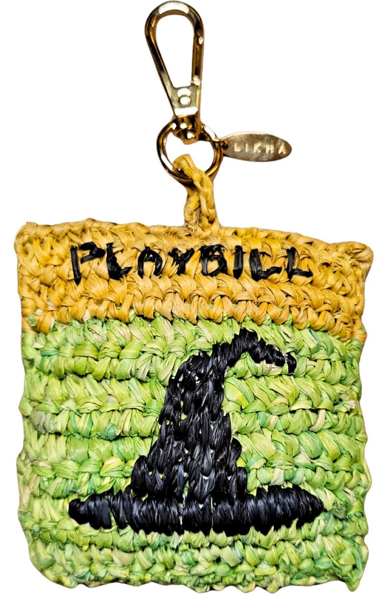 LIKHA NYC Wicked Raffia Bag Charm, Main, color, Green