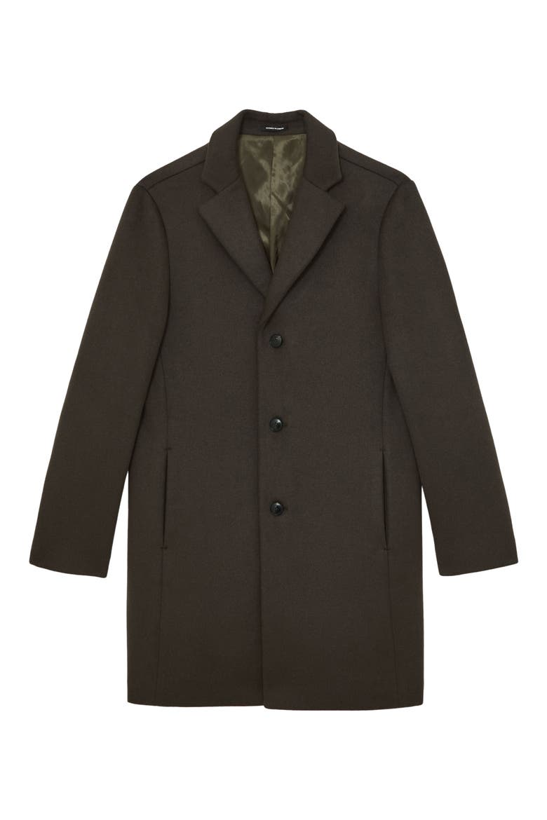 Gable Wool Blend Overcoat, Alternate, color, DARK KHAKI GREE