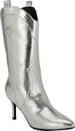 GUESS Wurlie Snakeskin Embossed Western Boot