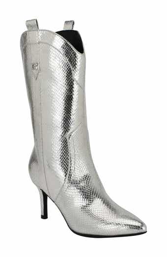 GUESS Wurlie Snakeskin Embossed Western Boot