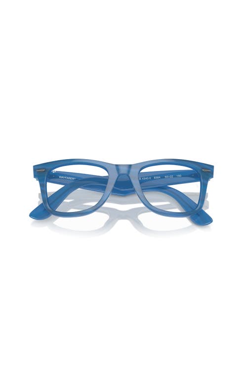Ray Ban Ray-ban 50mm Square Optical Glasses In Blue