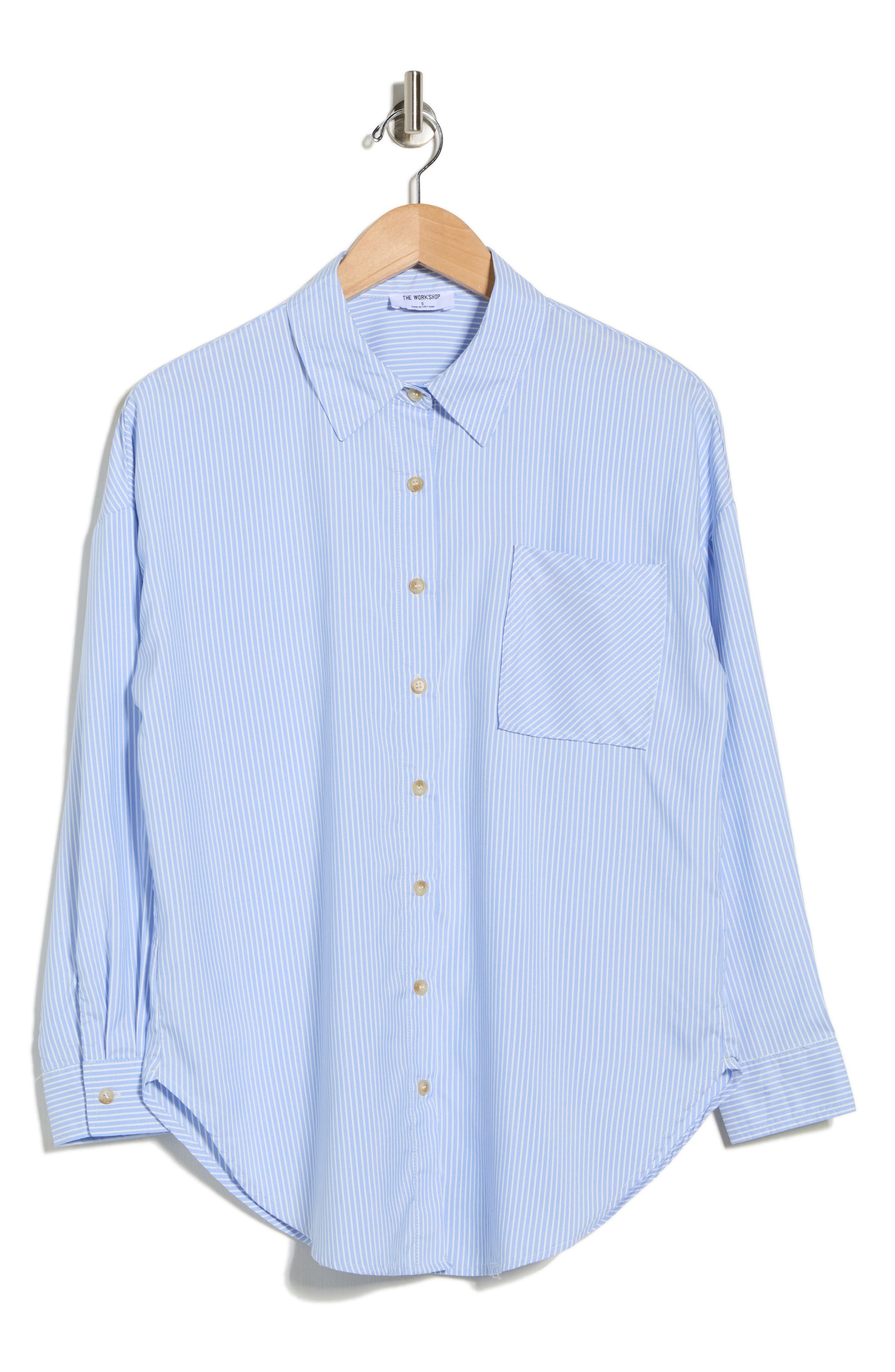 Blu Pepper Oversize Stripe Button-Up Shirt