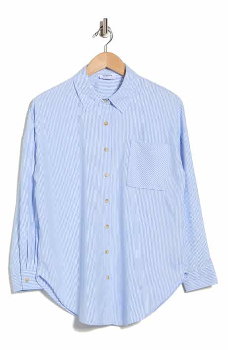 Blu Pepper Oversize Stripe Button-Up Shirt