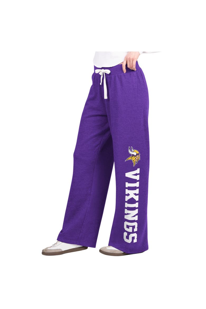 Women's  Starter  Purple Minnesota Vikings Field Wide Leg Sweatpants, Main, color, Purple