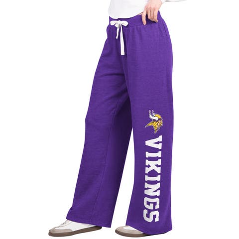 Women's  Starter  Purple Minnesota Vikings Field Wide Leg Sweatpants