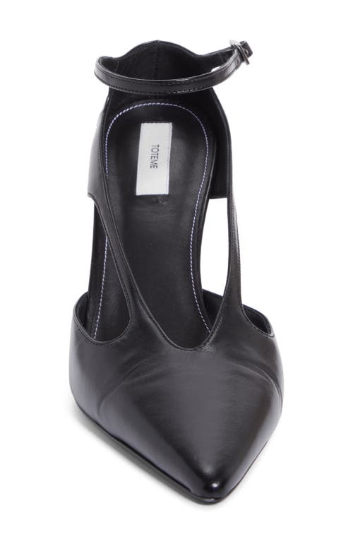 Totême Toteme Strappy Pointed Toe Pump In Black