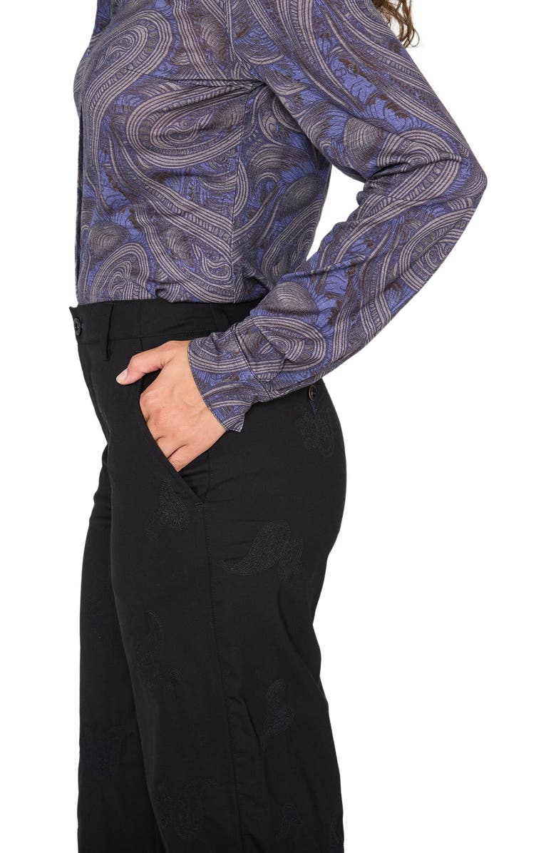 Lords of Harlech Phoebe Wide Leg Tailored Pant, Alternate, color, Black