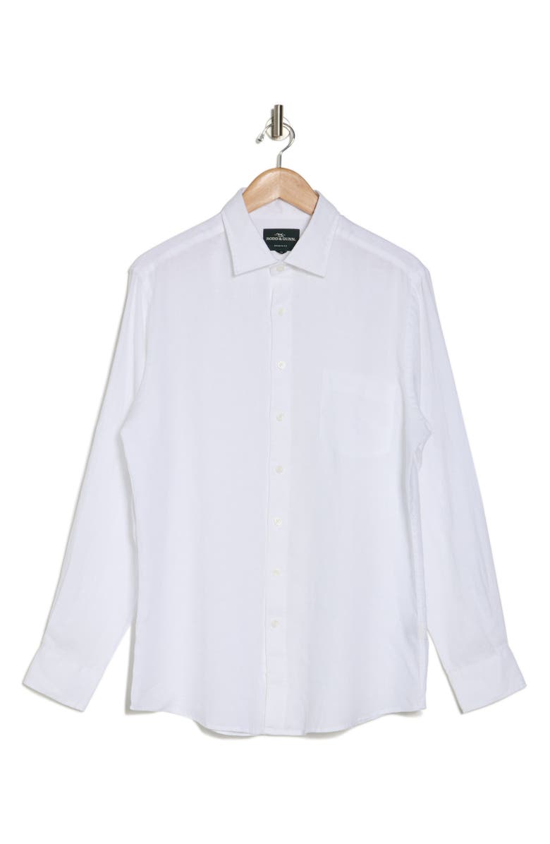 Rodd & Gunn Willowbank Sports Fit Linen Button-Up Shirt, Alternate, color, White