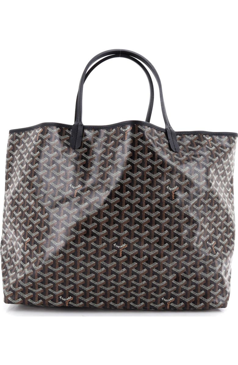 Pre-Owned Goyard Saint Louis Tote Coated Canvas GM, Main, color, Black