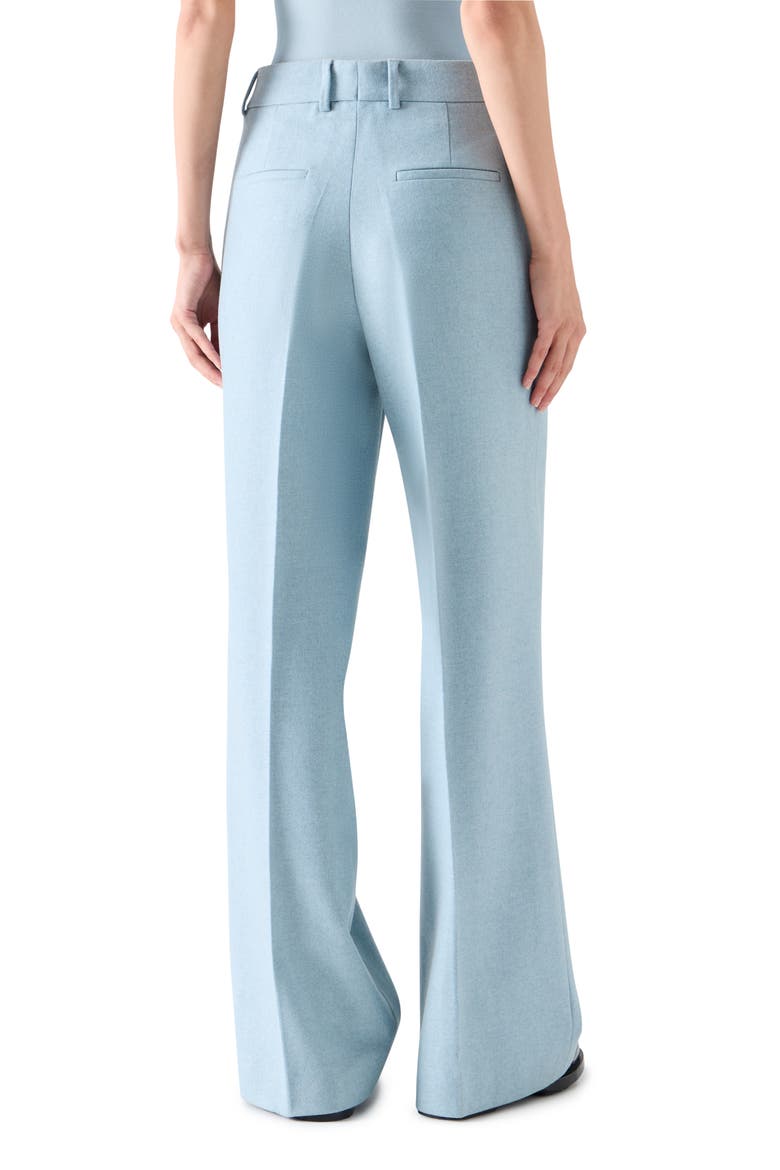 Straight Leg Wool Blend Flannel Pants, Alternate, color, LIGHT BLUE